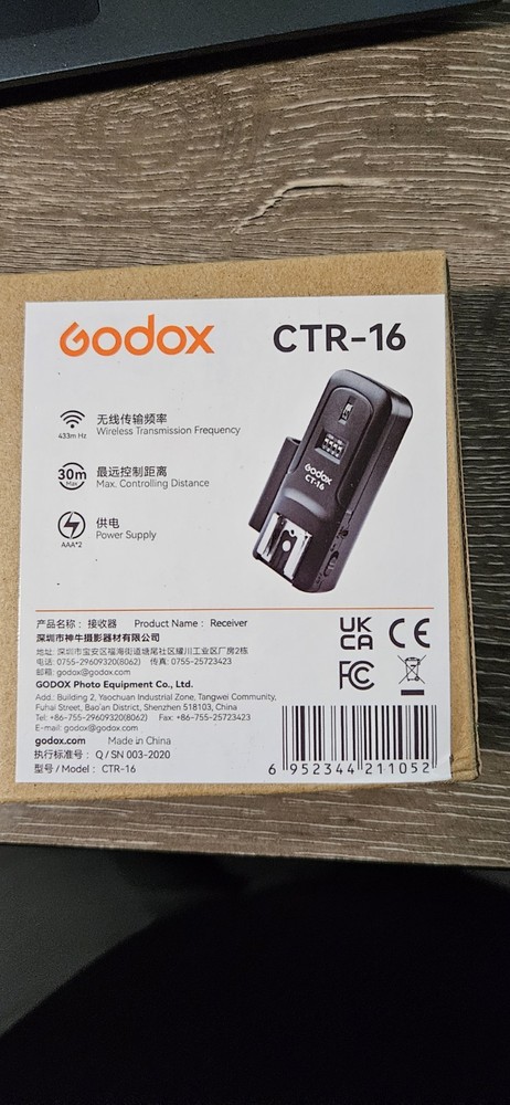 US Godox CTR-16 Wireless Flash Receiver for CT-16 Transmitter Canon Nikon Sigma