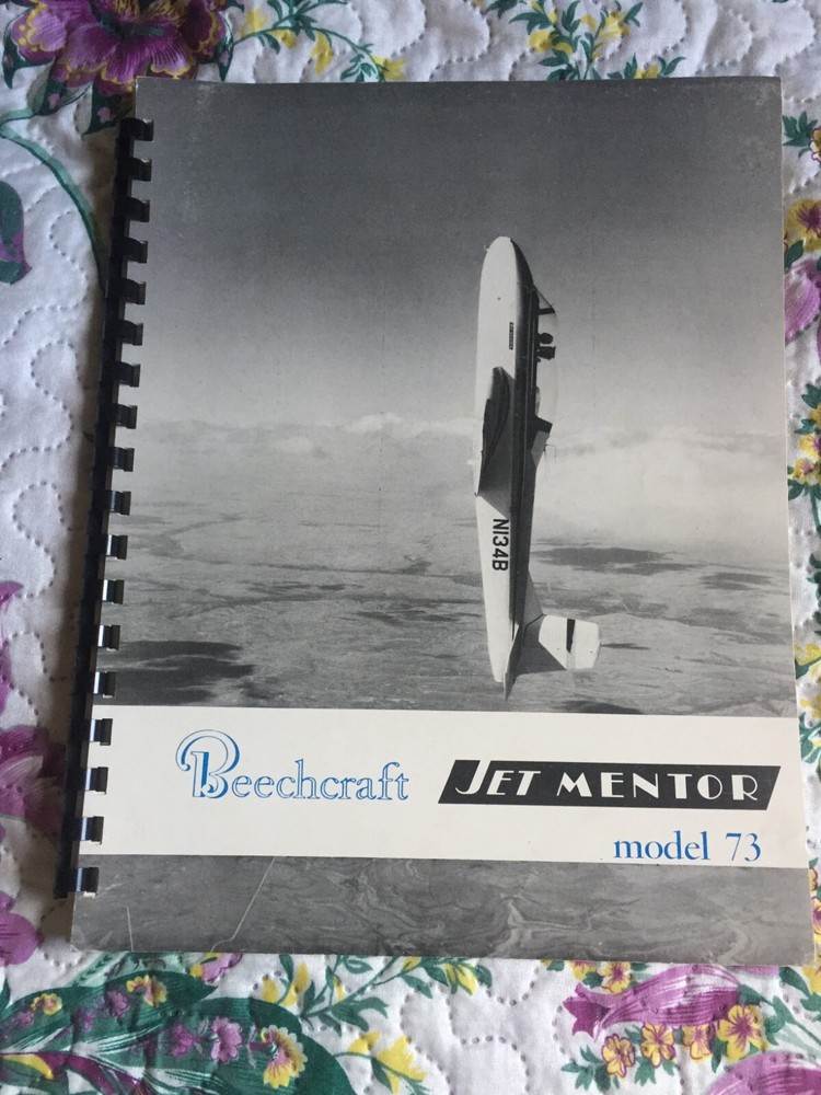 Beechcraft Jet Mentor rare original 1950's Pilot Flight Manual