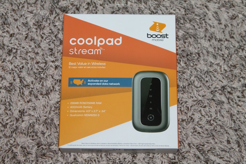 BOOST MOBILE COOLPAD STREAM BLACK BRAND NEW