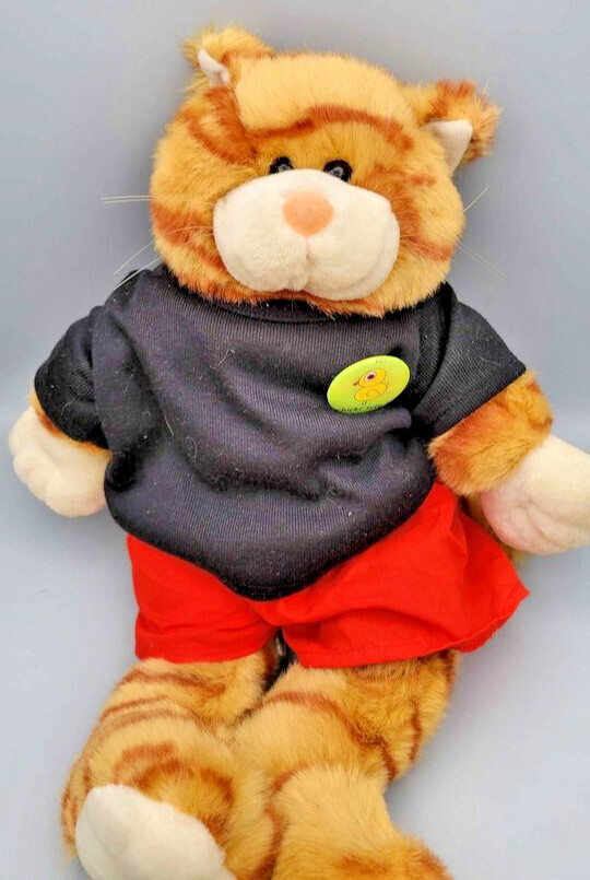 1997 Retired Dressed Chicks Rule Button Build A Bear Tabby Striped Cat 16"