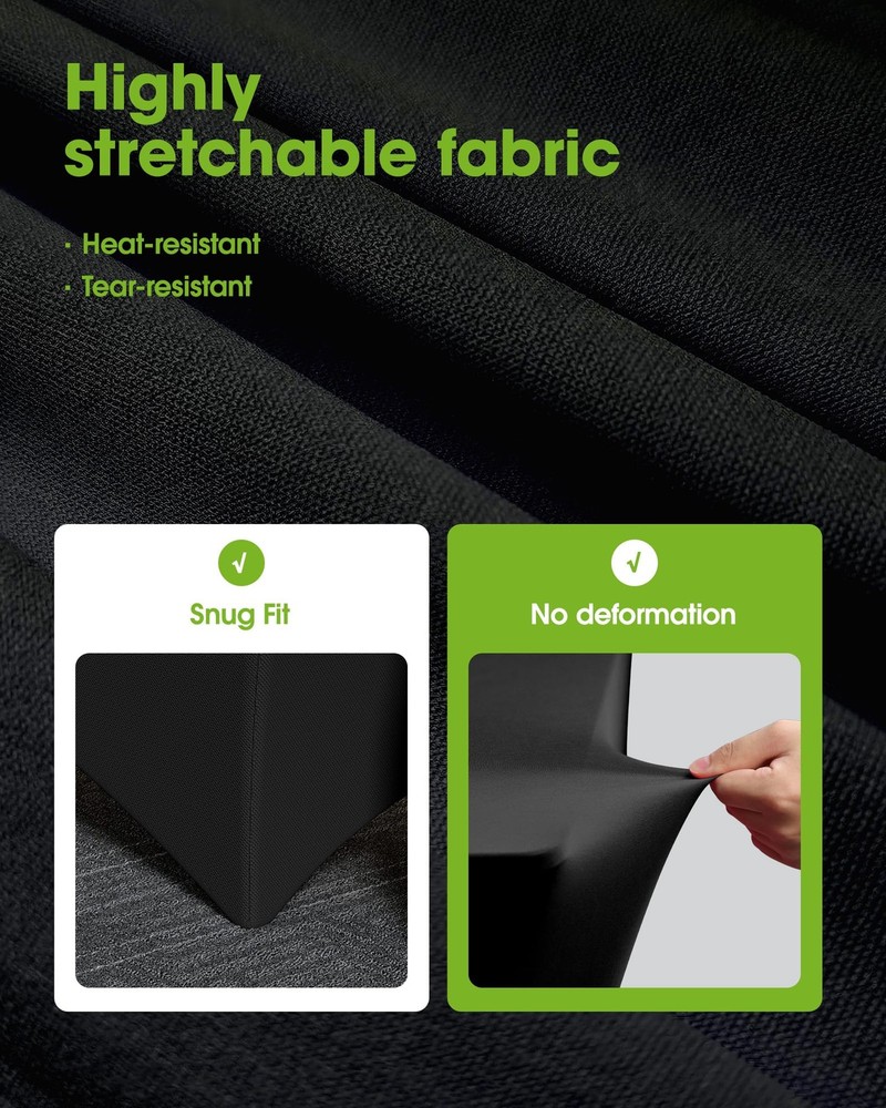 Pureegg Spandex Tablecloth 6ft - 2 Pack, Fitted and Tight Cloth for Rectangle Ta