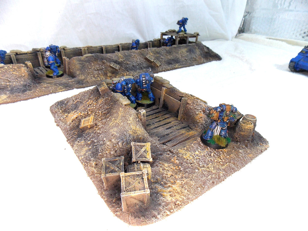 WARGAMING TERRAIN PAINTED TRENCH SYSTEM