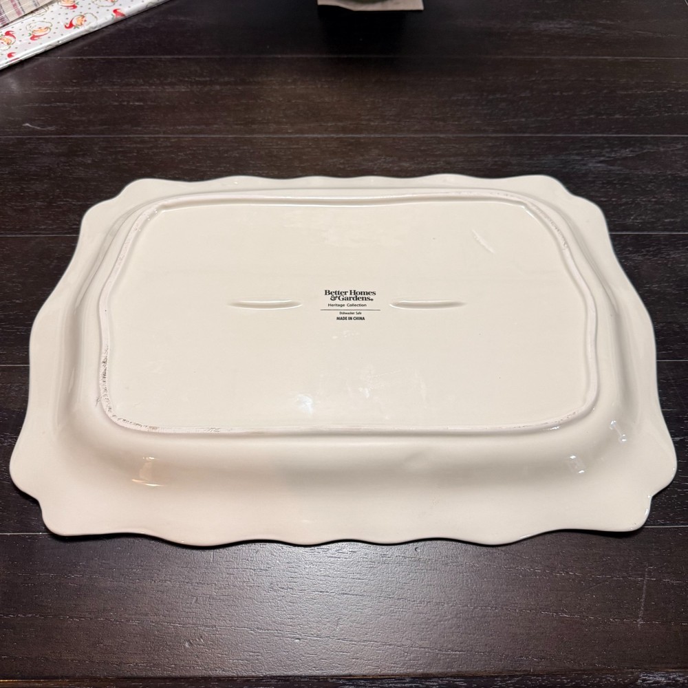 Better Homes & Gardens Winter Forest Tray Platter Rectangular Town w/Car 19 in