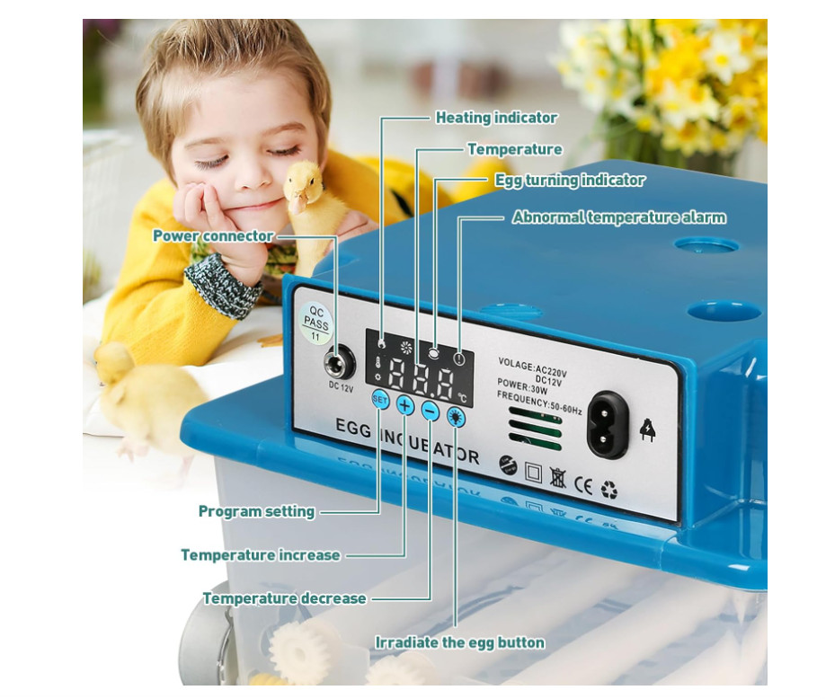 Automatic Incubator, Poultry Egg Incubator with Automatic Rotation System