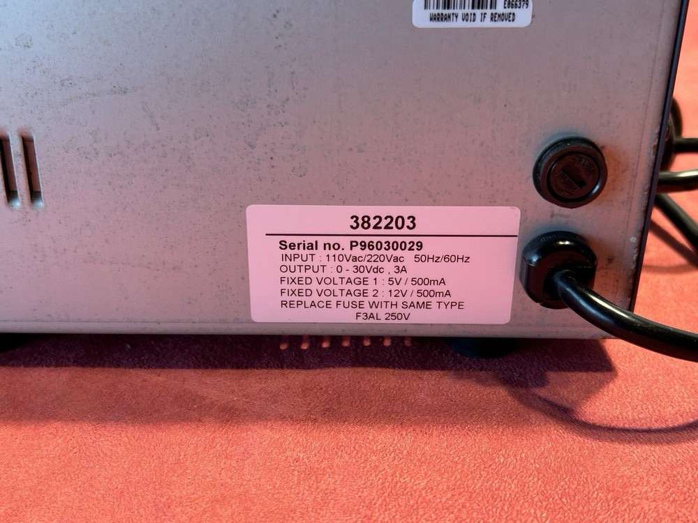 Extech Instruments 3882203 Programmable DC Power Supply 0-30V 0-3A Bench Unit