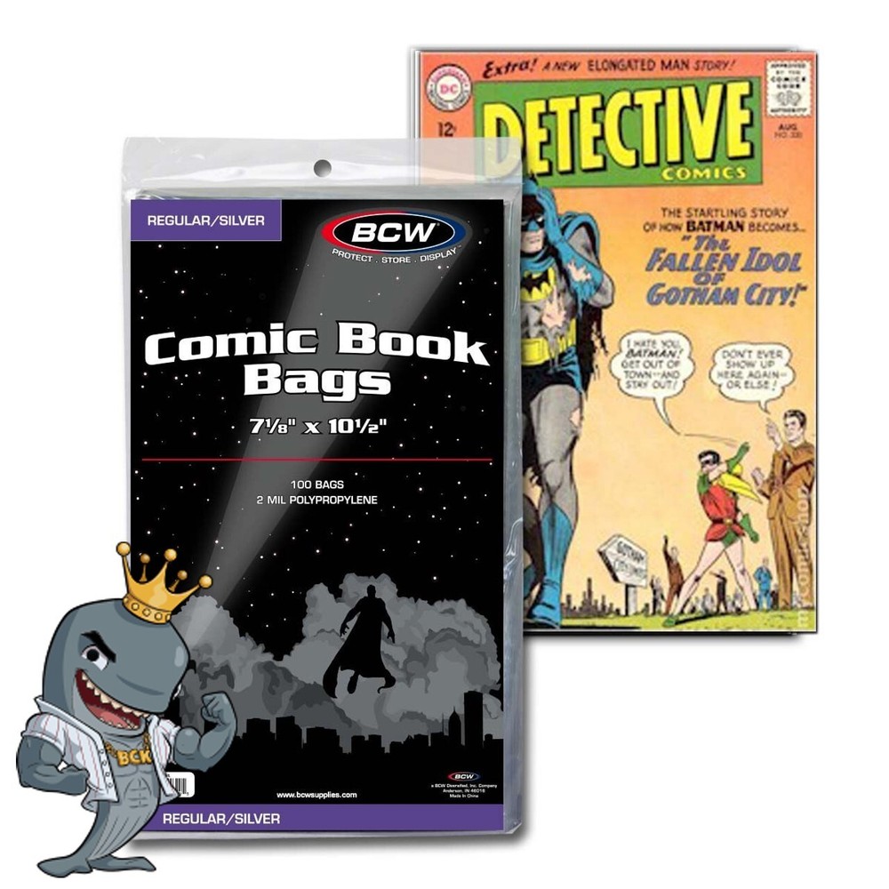 BCW Silver/Regular Comic Bags 100ct Pack FREE SHIP