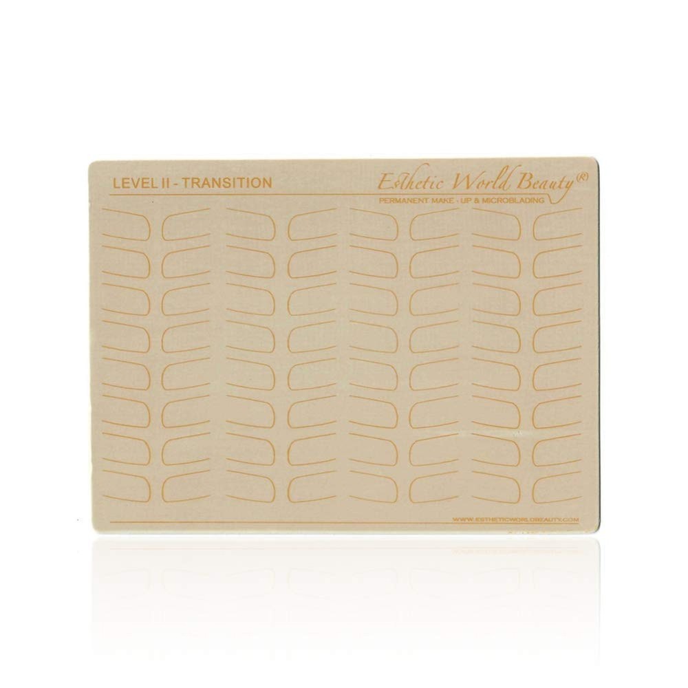 Microblading No Ink Practice Skin | 6 Level Template | Double Side Printed | ...