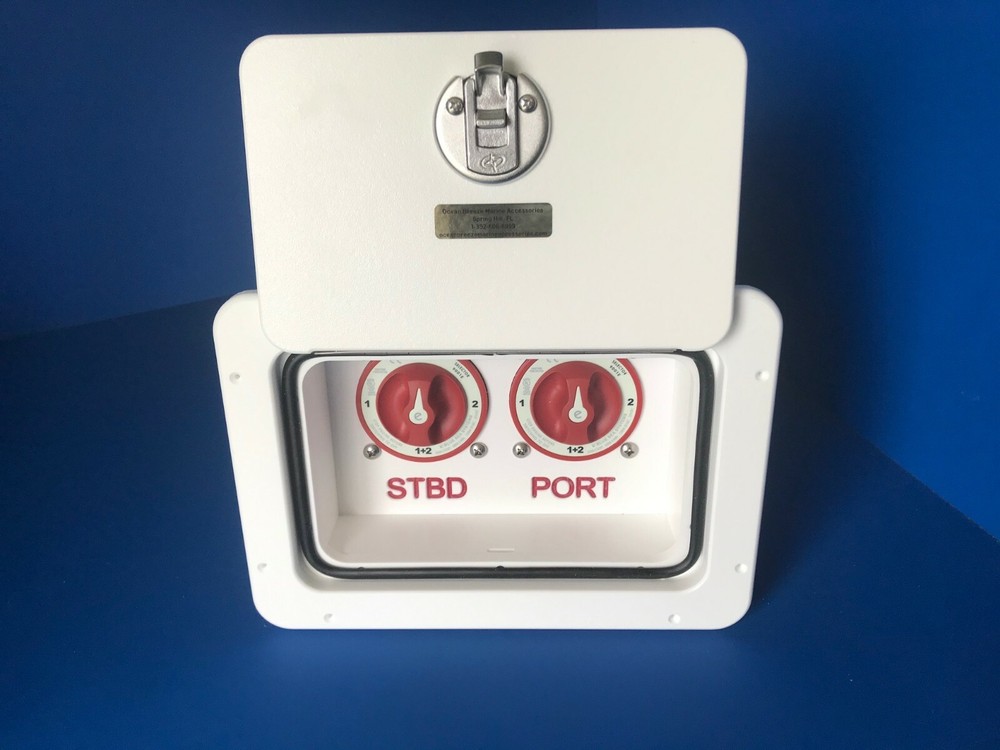 Double Battery Switch Box Boat Marine RV Starboard St