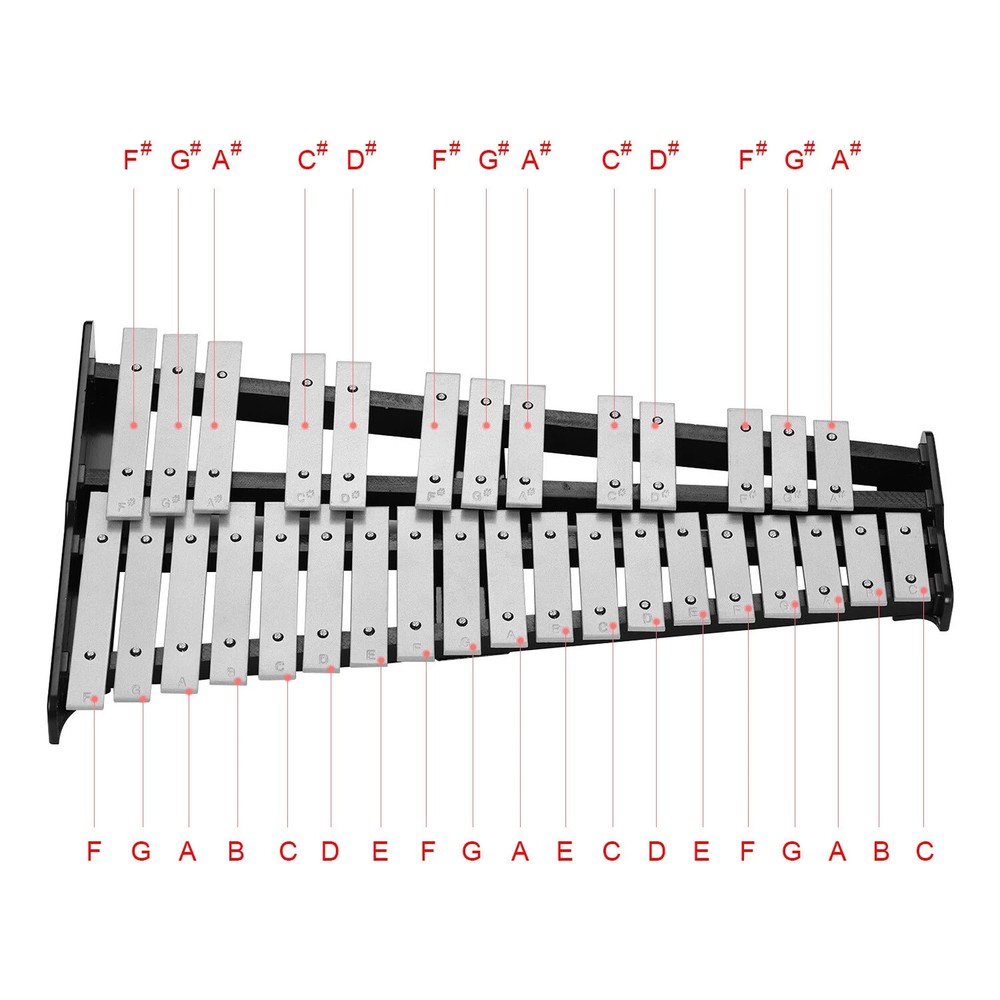 32 Note Xylophone Musical Instrument Educational Develop Training with Mallets