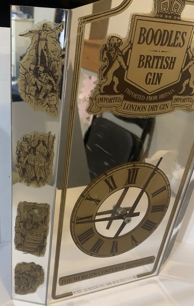 Boodles British Gin, Mirror Clock, Vintage