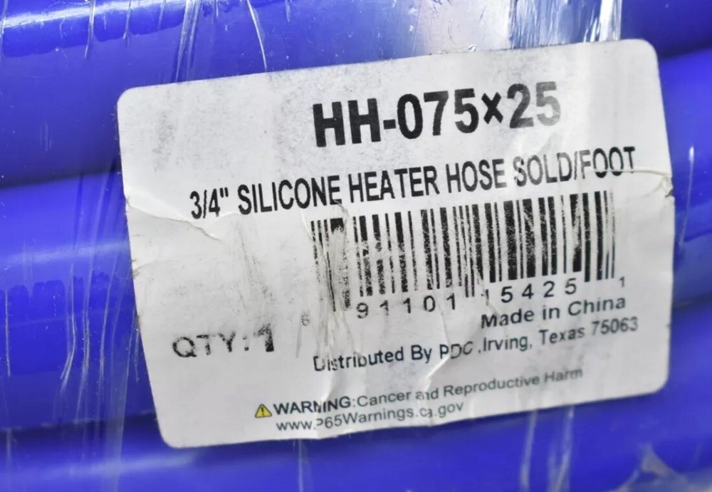 1/2” Silicone Heater Hose 25 Foot Roll 50 PSI Blue Replacement Cable