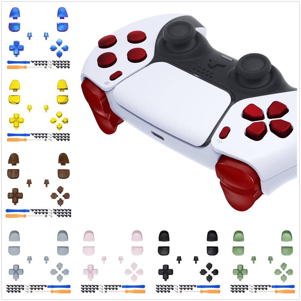 Replacement Dpad R1 L1 R2 L2 Trigger Share Option Face Button for PS5 Controller