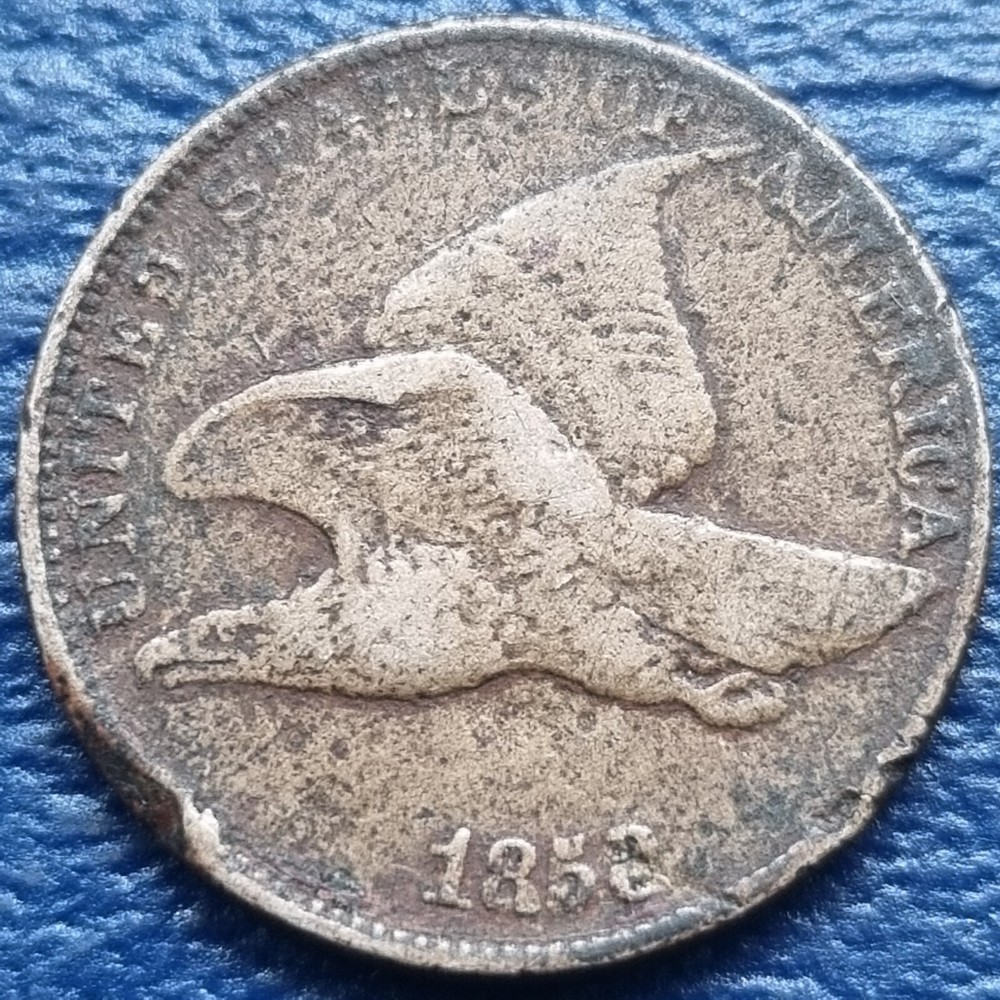 1858 Flying Eagle Cent 1c Better Grade Details #72928