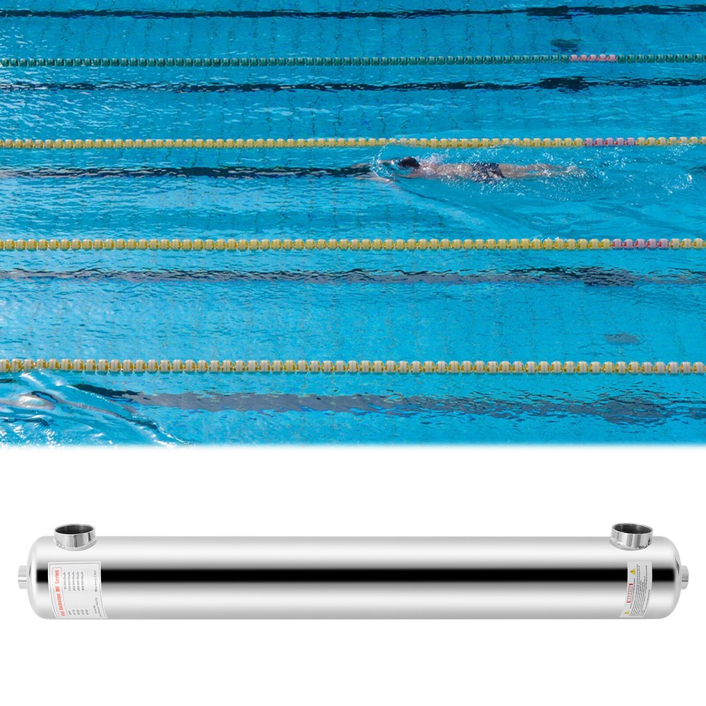 Pool Heat Exchanger PoolSpa Heat Exchanger for Swimming Pool 2"+ 1 1/2"FPT