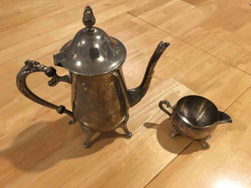 Vintage Silver Plated 2 Piece Tea Set