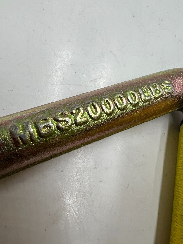 US Cargo Control Flat Hook Ratchet Strap MBS20000LBS 5,400 lbs WLL Yellow