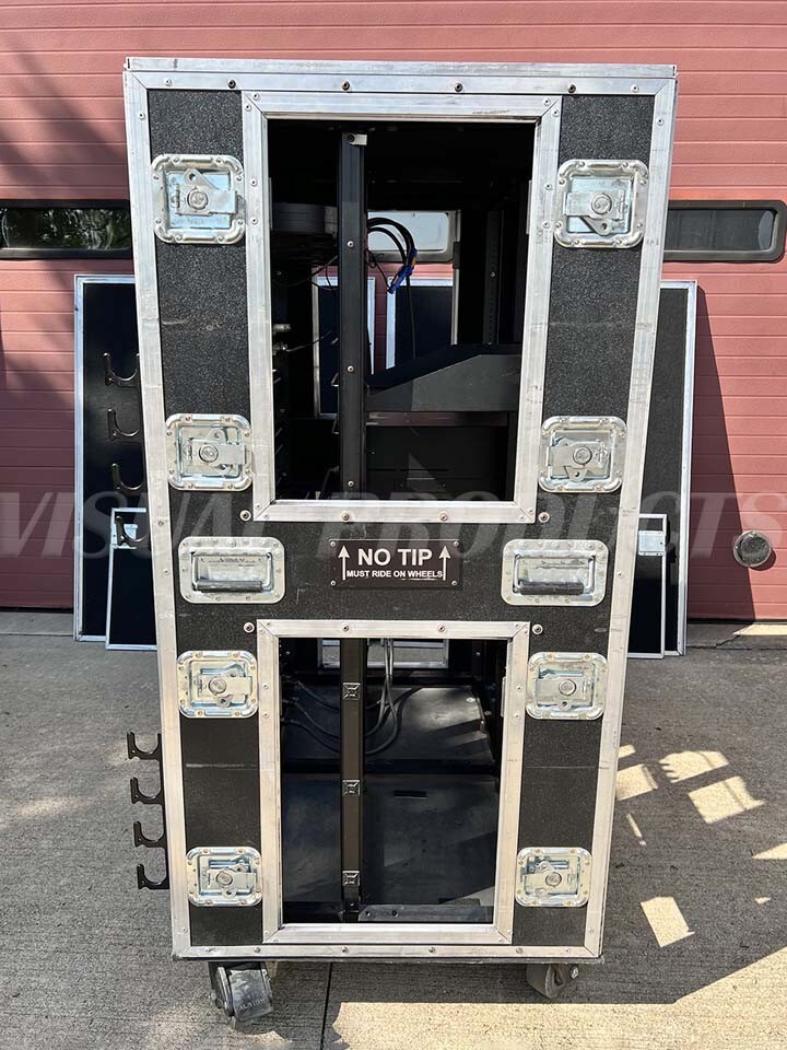 Omega Double Rack Rolling Road Case 29RU for Server Network Data Audio Visual