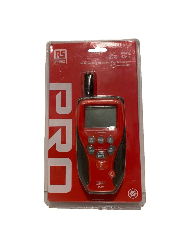RS Pro RS-239 Multifunction Moisture Psychrometer Missing Cable Red