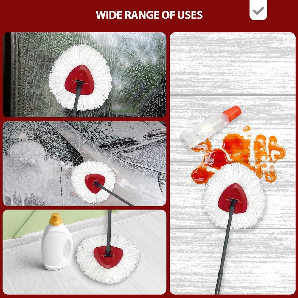 Mop Head Replacement, 4 Pack Spin Mop Refill Replace Head Compatible for Oced...
