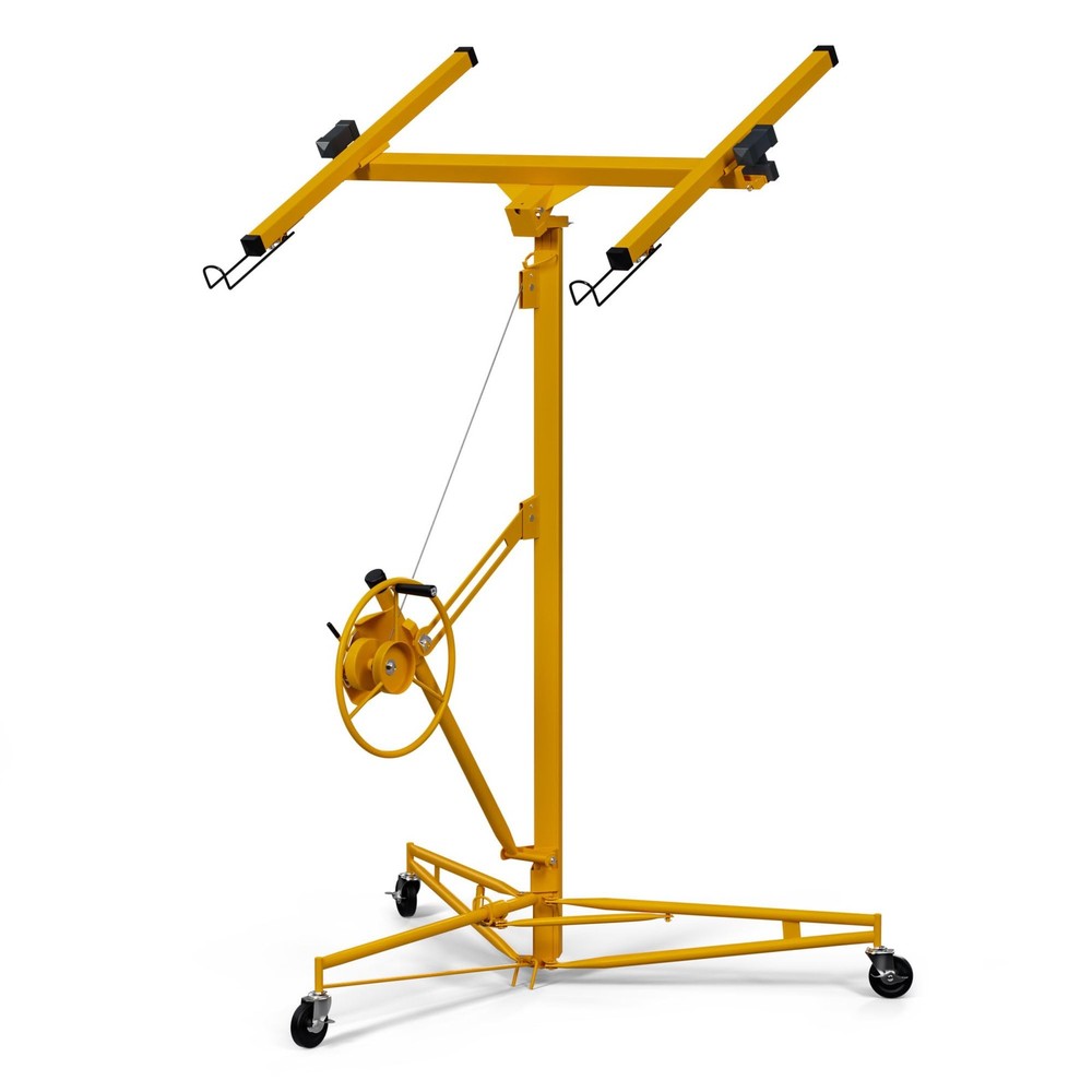 ✨Adjustable 16FT Drywall Panel Hoist Drywall Lift Rolling Panel Hoist Jack Lifte
