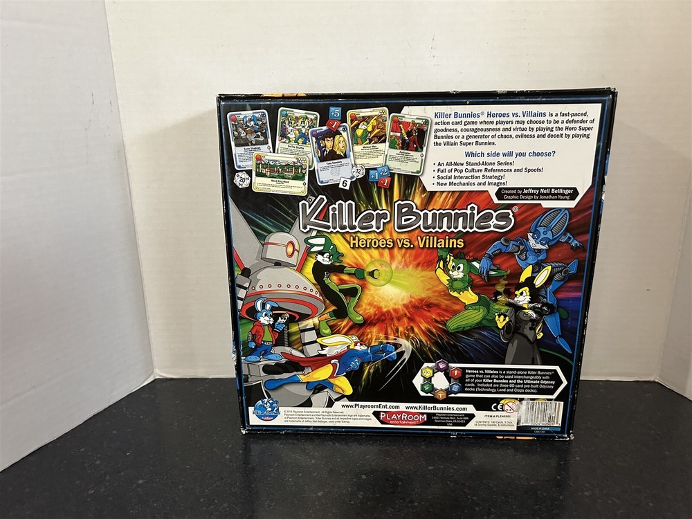 KILLER BUNNIES - HEROES VS. VILLAINS - BLUE STARTER DECK