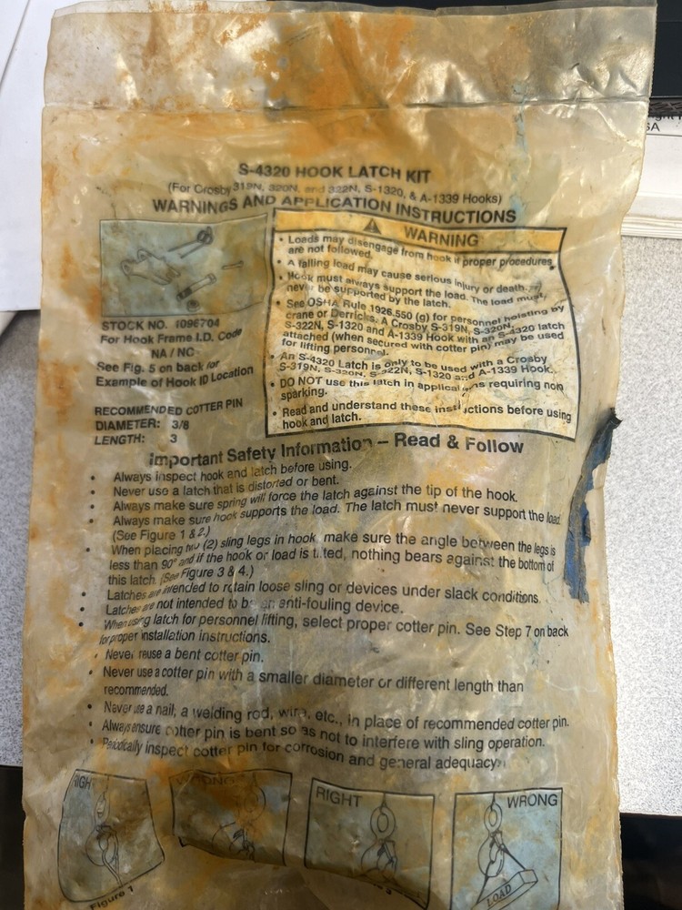 Crosby S-4320 Hook Latch Kit