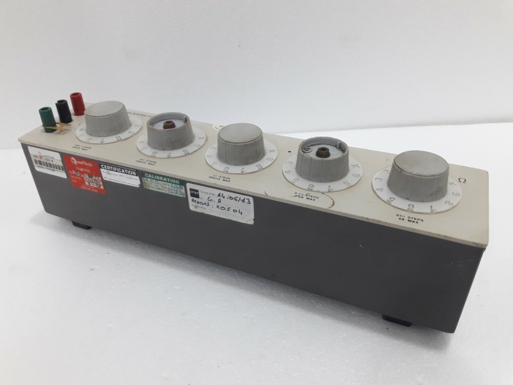 Quad Tech 1433-10 Decade Resistance Box 5 Dial