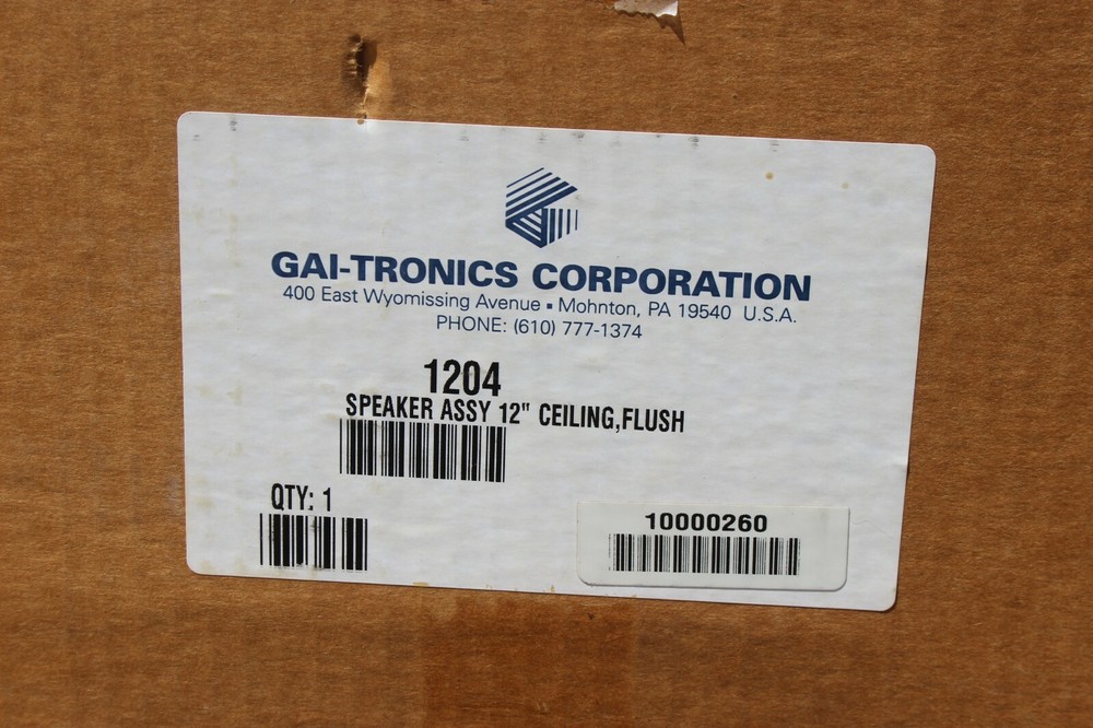 Gai-Tronics 1204 Ceiling Speaker- NEW