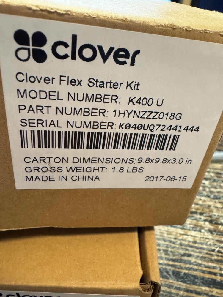 Clover Flex C401U + Flex Starter Kit K400U Handheld POS system CreditCard Reader