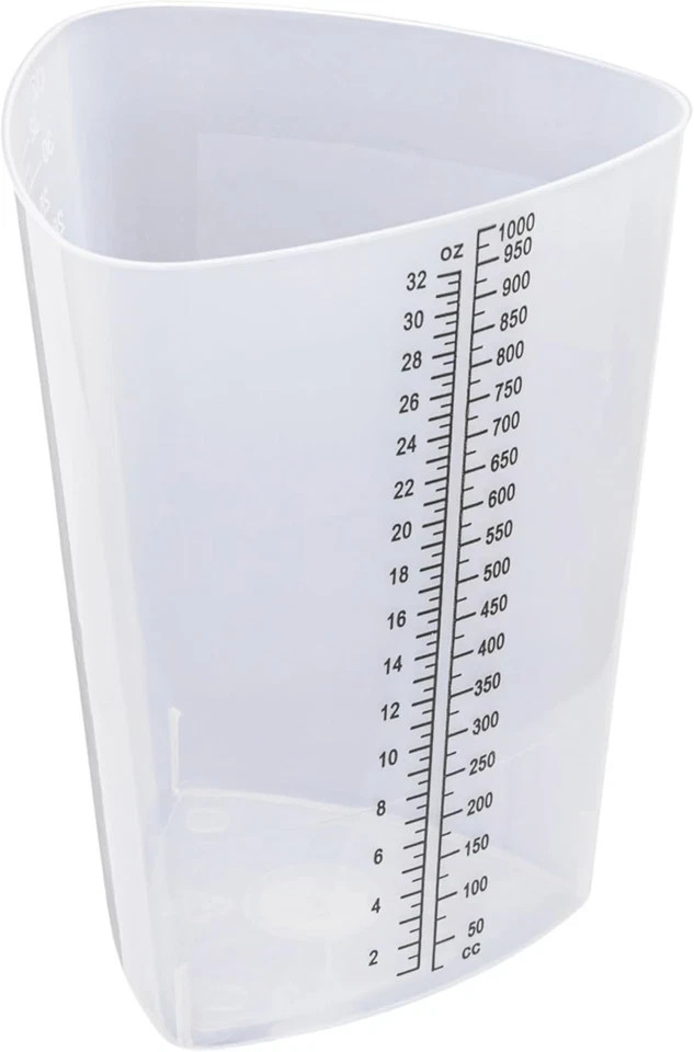 Plastic Graduated Triangular Intake Output Container [5 Pack] 32 Ounce...