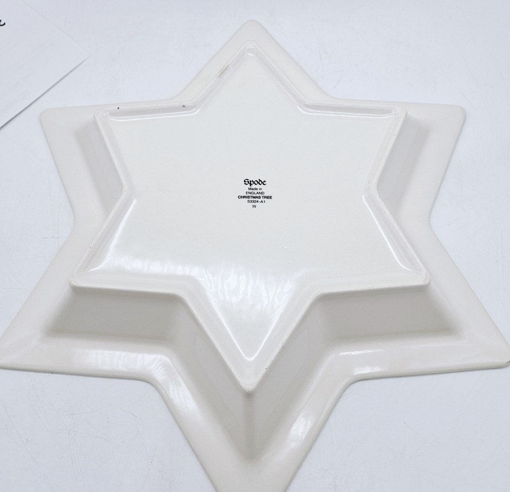 Spode Christmas Tree 12" Star Dish L/S A1 in Original Box