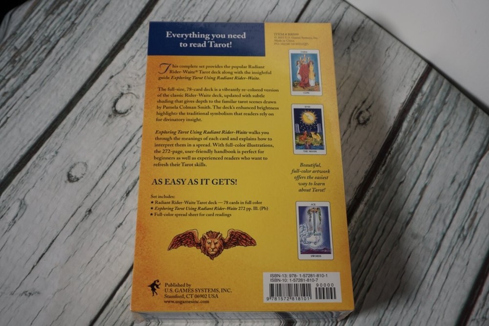 Exploring Tarot Using Radiant Rider-Waite Tarot Card Deck & Book Set