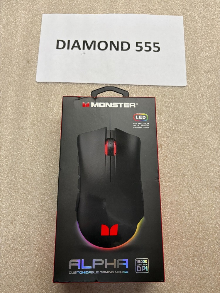 Monster Alpha 9.0 RGB Wired Customizable Gaming Mouse & Programmable LED | 7806