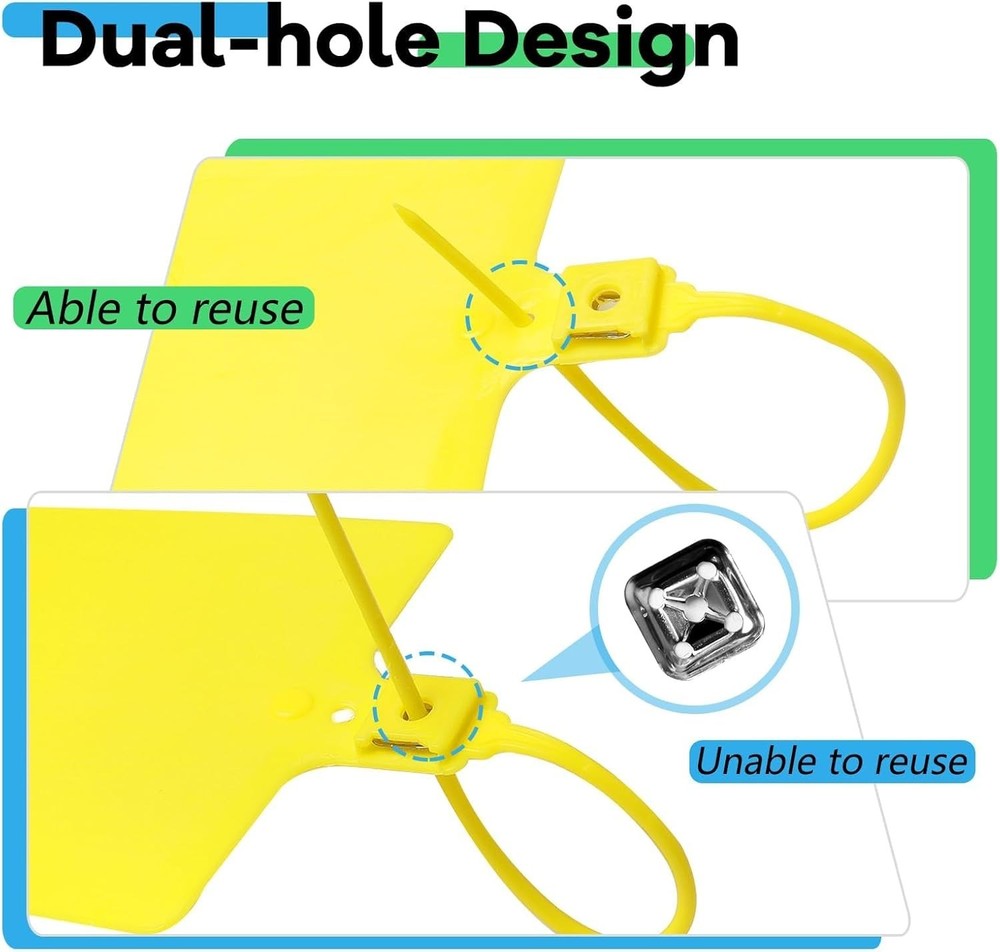 100 PCS Plastic Tags Shipping Tags Large Waterproof Plastic Tags for Labeling...