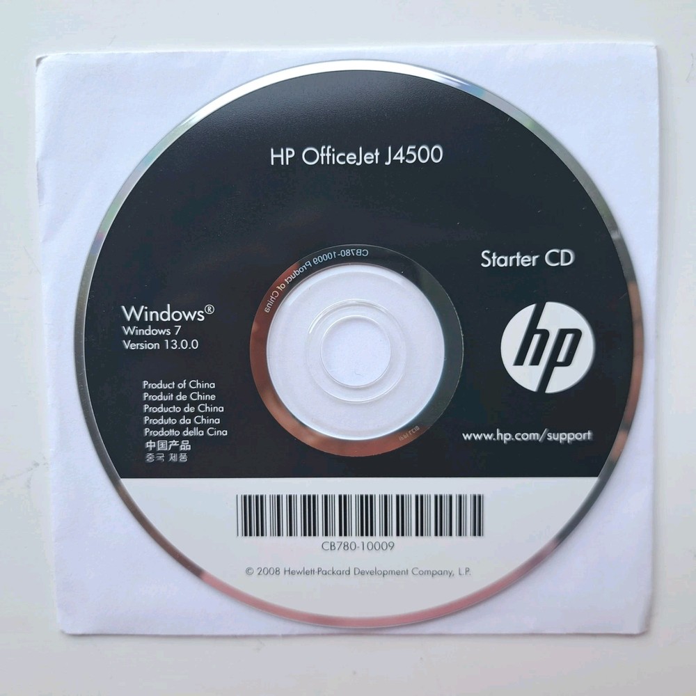 HP OfficeJet J4500 Starter CD for Windows 7
