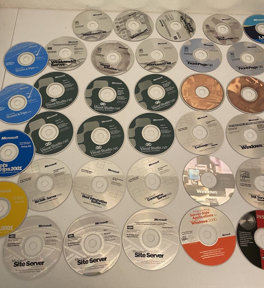 Vintage Computer Windows System Software CDs Lot of 39