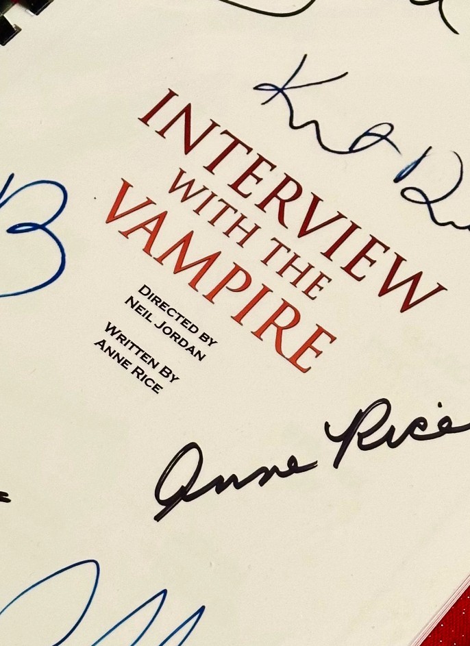 Interview Vampire, Movie Script, Cast Printed Signatures, Signed, Gift, Film