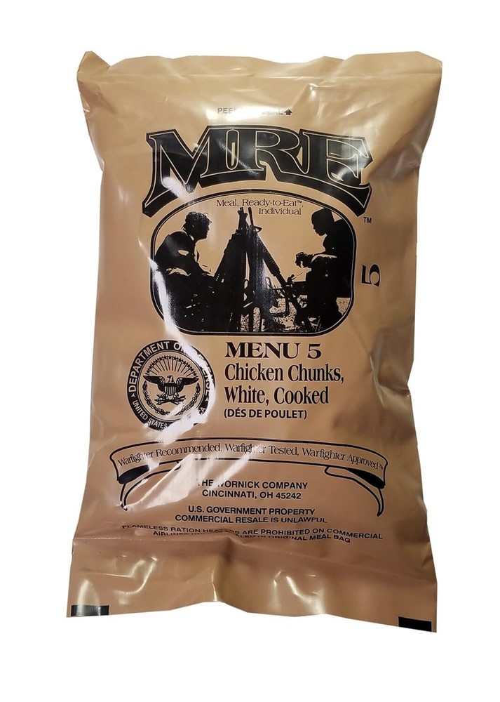 Genuine Military Surplus  MRE Individual Menu Random Single Meal