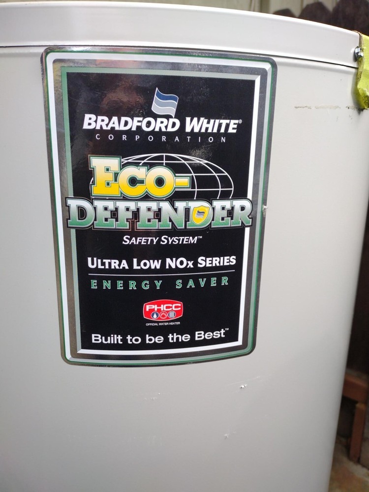 Water Heater, gas, 40 gal, Bradford White Eco-Defender, Sacramento area