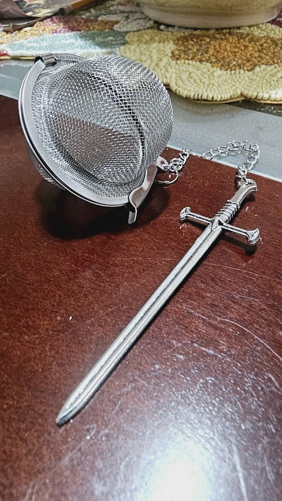 Medieval Sword With Tea Ball Infuser Steeper Strainer Gift