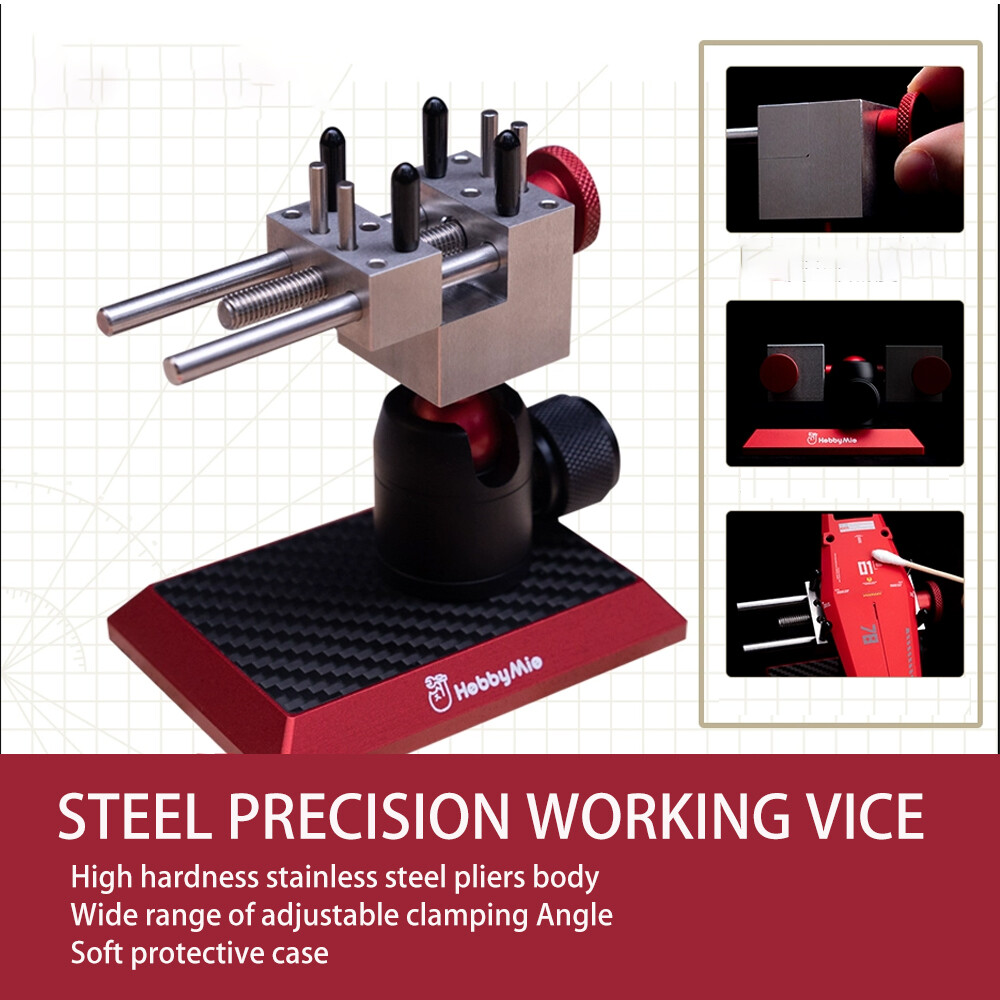 1x Precision Work Bench Vise Desktop Stainless Omnidirectional Mini ViseMd