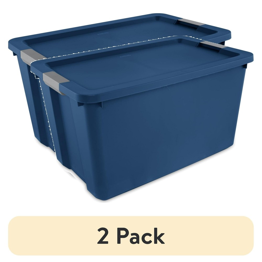 Sterilite 34 Gallon Extra-Large Storage Bin, Plastic Storage Container 2 pack