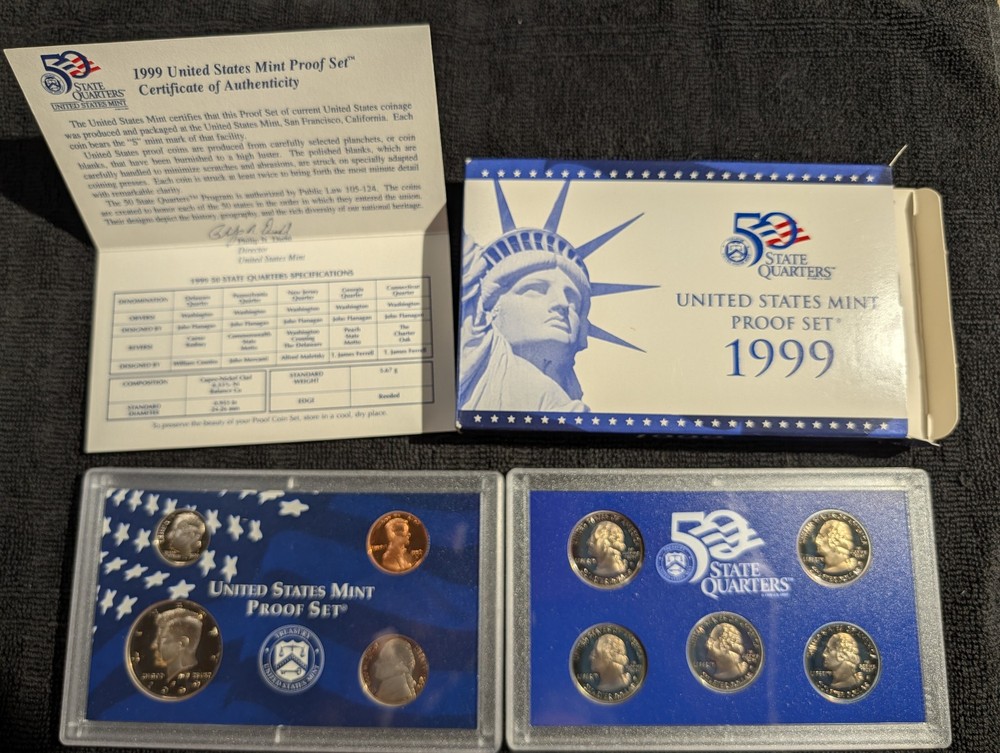1999 US Proof set OGP COA