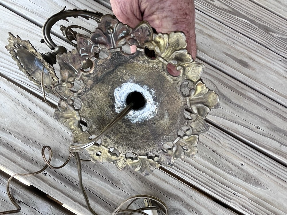 Victorian Era Brass Lamp Wall Mount