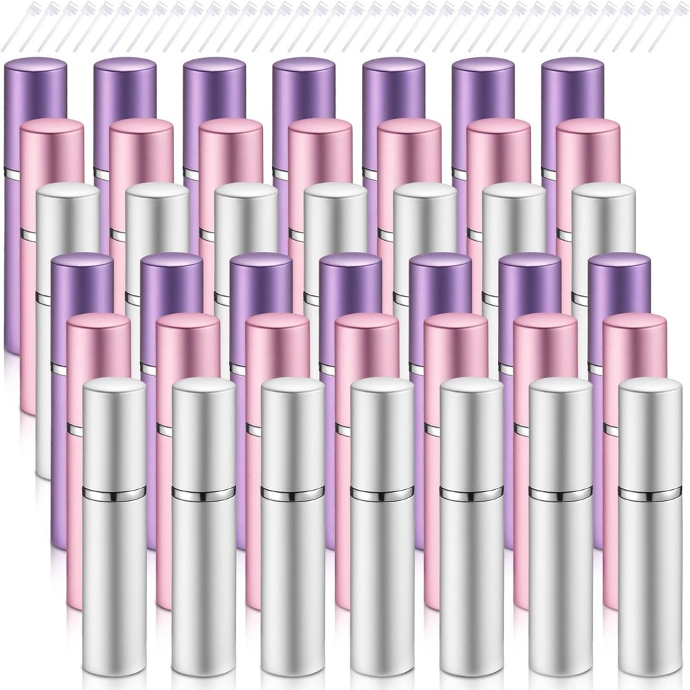Zonon 56 Pieces 5ml Refillable Perfume Atomizer Mini Refillable Spray Perfume Bo