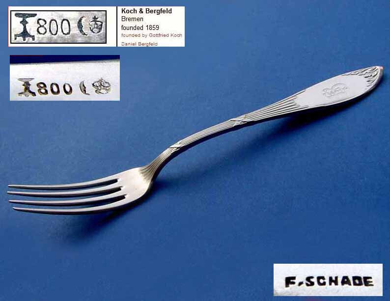 Empire Set, Spoon + Fork + Teaspoon, KOCH & BERGFELD, 800 Silver B632