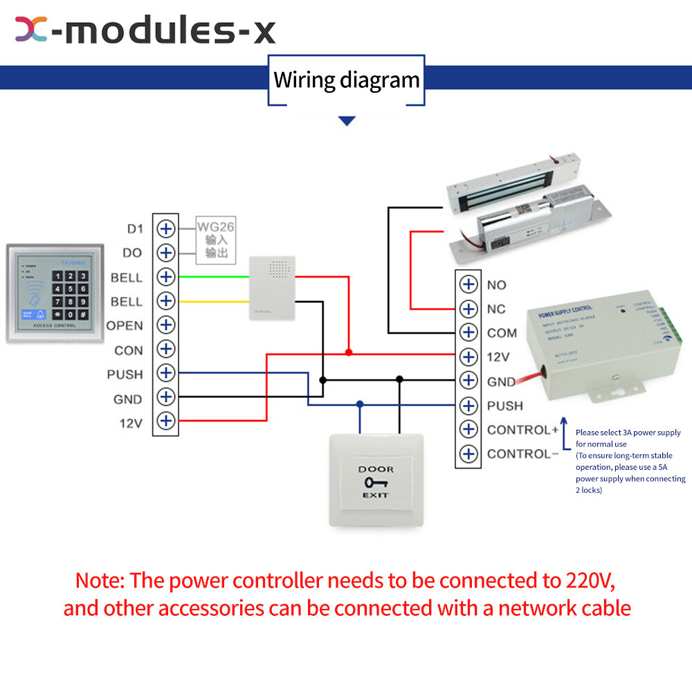 12V 3A Door Access Control Power Supply Controller Power Box For Intercom System