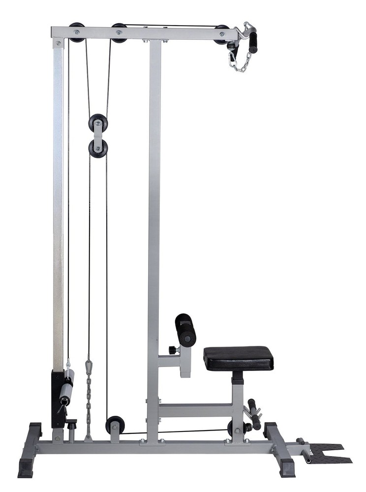 Lat Pull Down Exercise Machine Low Row Bar Cable Fitness Home Gym Body Workout