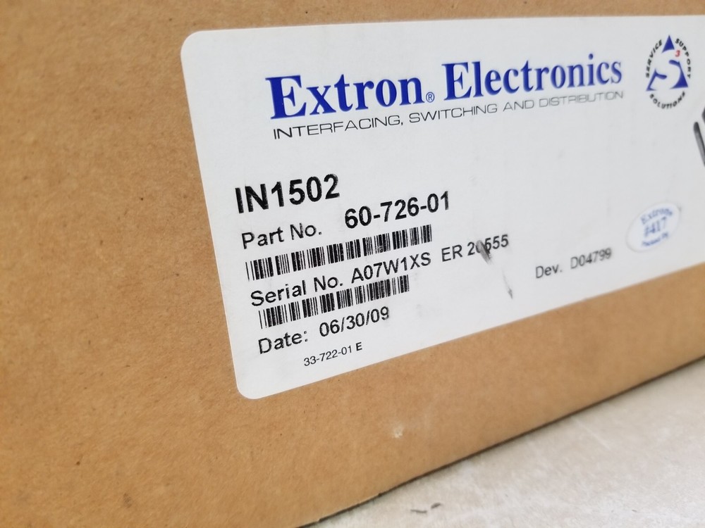 Extron IN1502 Two Input Video Scaler 60-726-01