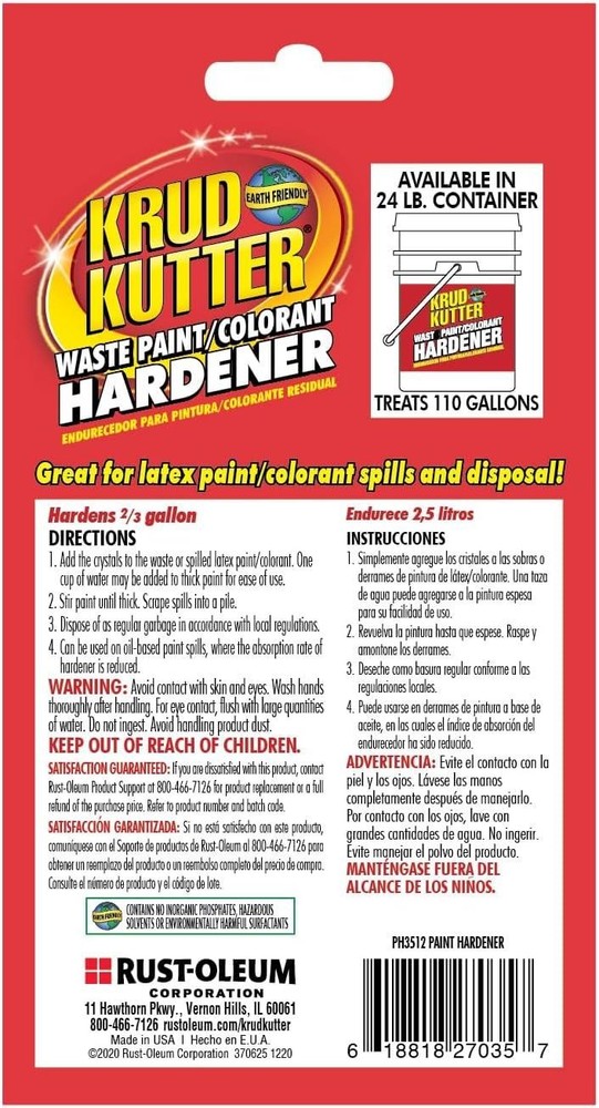 Krud Kutter Waste Paint Hardener, 3.5oz Packet - PH3512